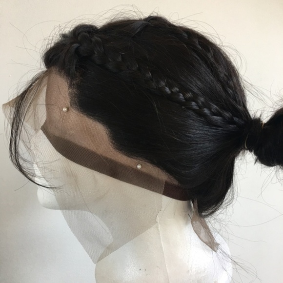 Full Lace Wig 100% Virgin Human Hair Wig 18" Wavy - Picture 6 of 8